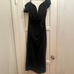 ASOS brand off the shoulder little black dress